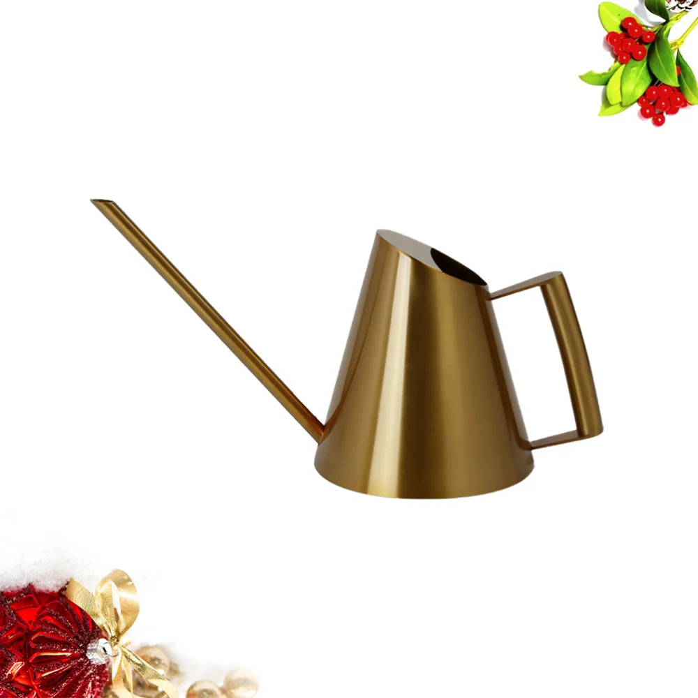 

400ml Stainless Steel Watering Can Long Mouth Watering Kettle Succulent Watering Gardening Tool (Bronze)