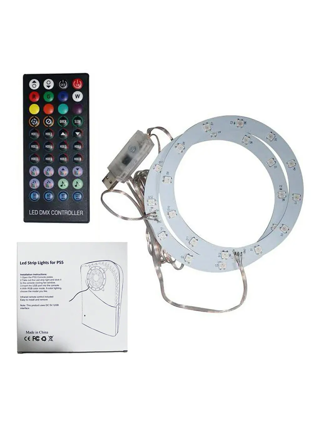 

LED Aufkleber Konsole Licht Bar Aufkleber Konsole Licht Streifen RGB Bar Decals Fernbedienung Pickup Funktion for PS5