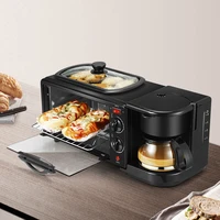 multifunctional breakfast machine full automatic baking machine drip coffee maker household bread pizza frying pan toaster