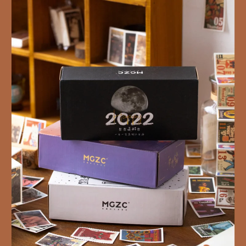 

Светлый Ретро календарь 2022, 365 дней, планшетофон, украшение «сделай сам», канцелярские принадлежности, 377 листов, 32 мм * 48 мм