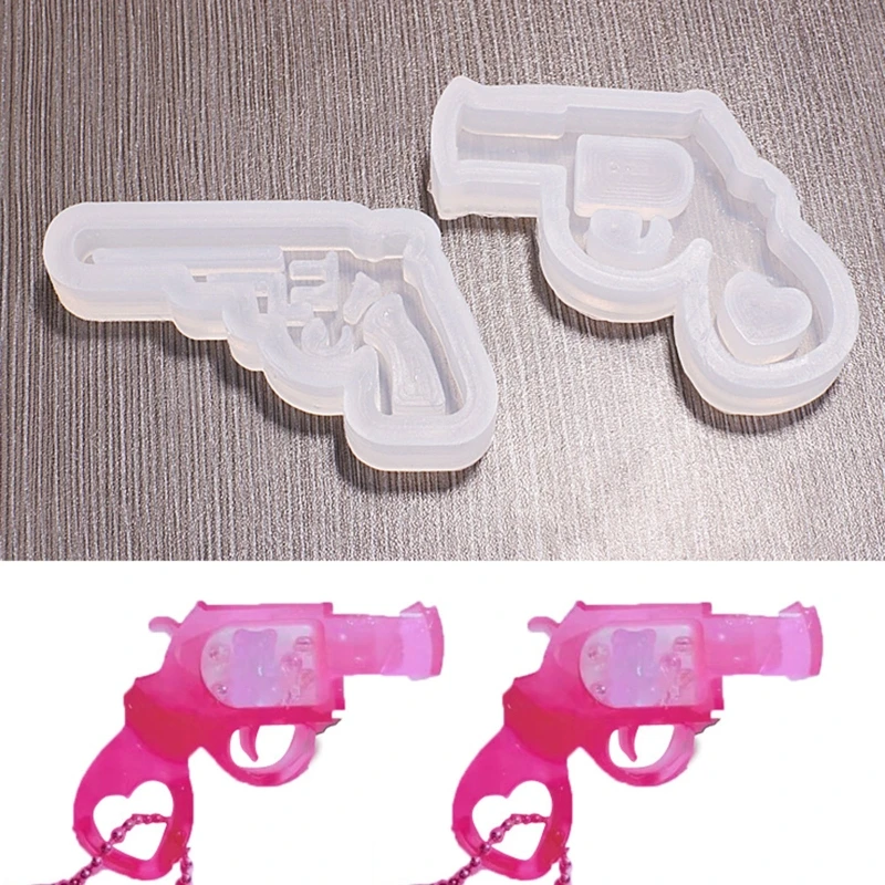 

Toy-Pistol Quicksand Mirror Mold Toy-Gun Silicone Mold Epoxy Resin Casting Mould for DIY Cake Fondant Sugar Candy Decors