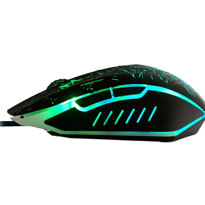 

Optical Wired Gaming Mouse Computer Mice USB Wired Gaming Mouse Optical 3200DPI 5 Standard Keys+1 DPI Shift Key LED Mice