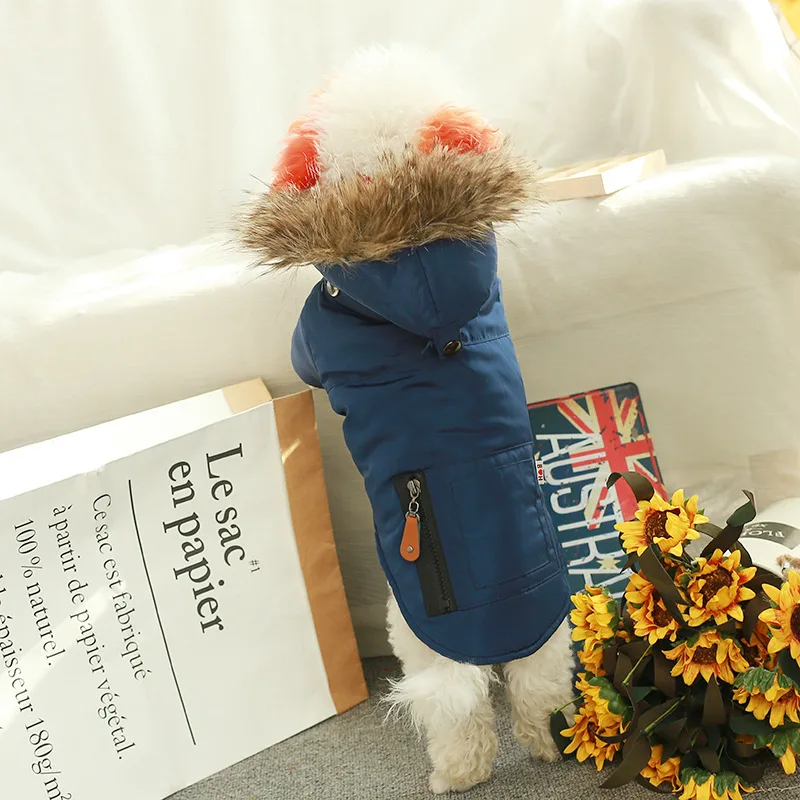Зимняя куртка для собак одежда домашних животных ветрозащитная пуховое пальто