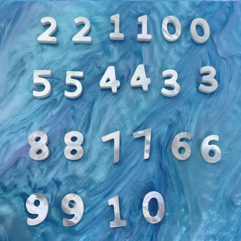 

Natural Shell Bead White Arabic Numeral Beads Mother-of-pearl Shells Necklaces Bracelet Accessories for DIY Jewelry Craft Making