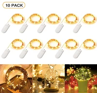 10pcs led fairy string lights battery operated led copper wire string lights outdoor waterproof bottle light for bedroom decor
