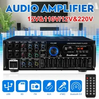 new 2000w bluetooth stereo amplifier surround sound usb sd amp fm dvd aux lcd display home cinema karaoke remote control sunbuck