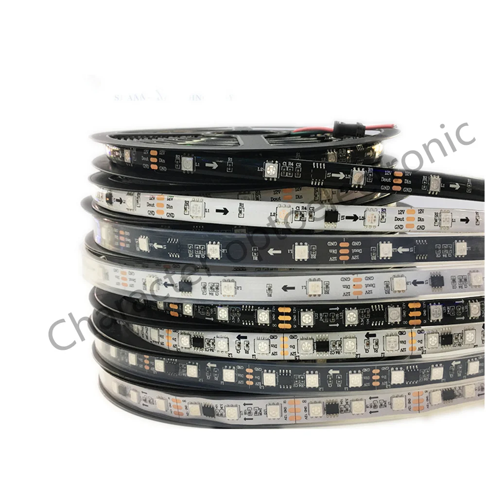RGB лента WS2811 5050 SMD 12 В постоянного тока 30/60 светодиодов/м светодиодные пиксели