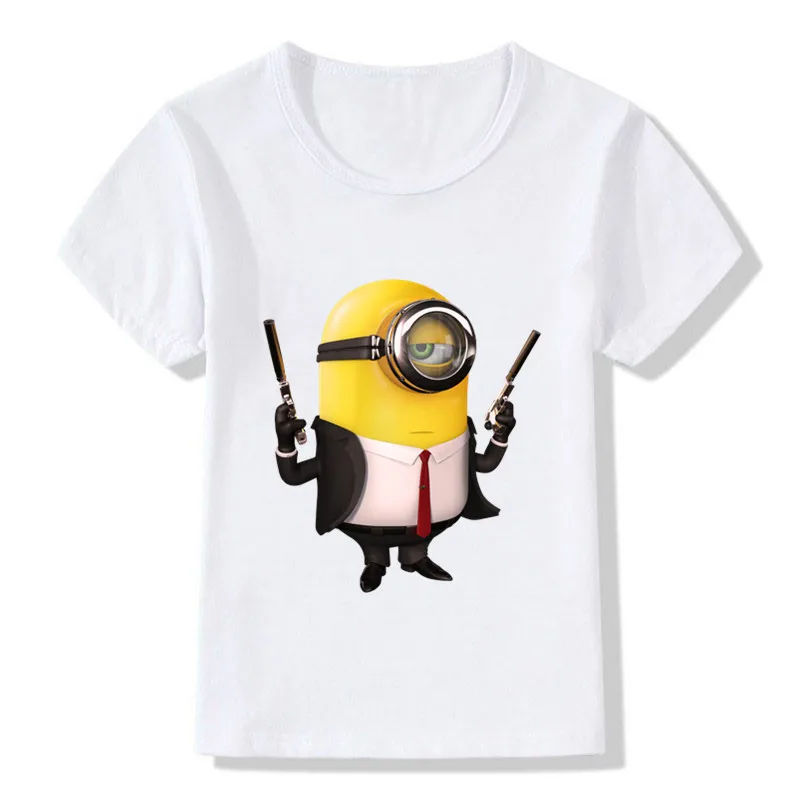 Летняя одежда Детская футболка Гадкий я Миньоны 3d принт Забавные футболки с