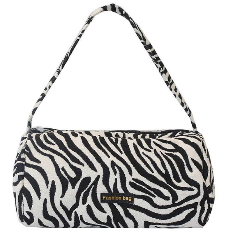 

Zebra Pattern Bag Small Shoulder Bags for Women 2020 Branded Shoulder Handbags Female Hand Bag Vintage Canvas Trend Bags