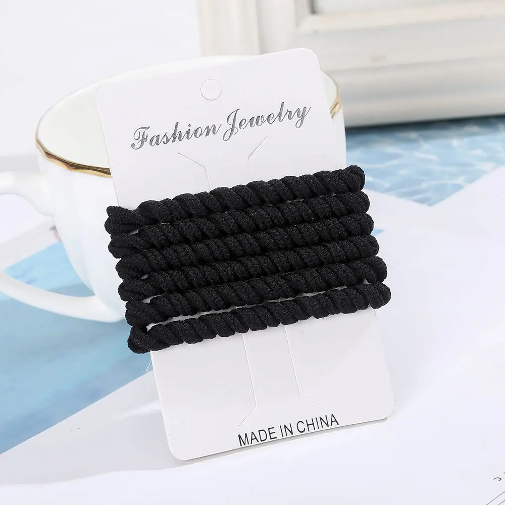 A 6pcs AWAYTR резинки для волос, повязка для волос, женские аксессуары для волос, атласные резинки для волос, тянущиеся конский хвост, держатели, подарок ручной работы, повязка на голову - Цвет: A 6pcs