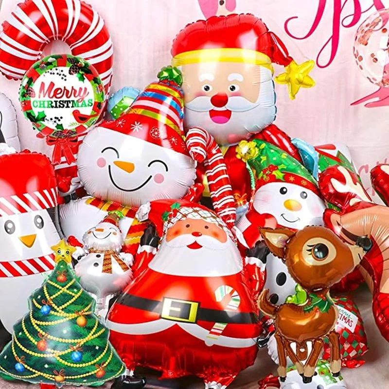 

Large Merry Christmas Aluminum Foil Balloon Snowman Santa Socks Tree Decoration Christmas Party Supplies Baby Shower Ball Gift