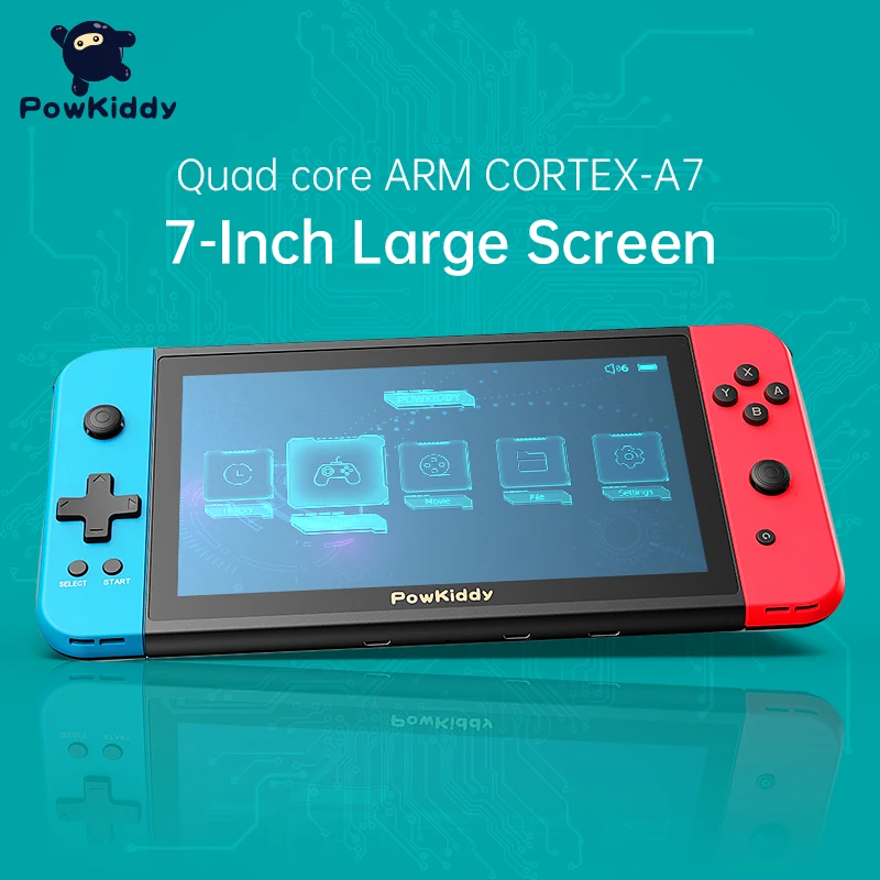 

NEW POWKIDDY X2 7 "IPS Screen Handheld Game Console Built-in 11 Simulator PS1 3D Game Retro Arcade Ultra-thin Console 2500 Games
