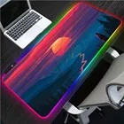 Коврик для мыши, с подсветодиодный кой, с USB аксессуары для геймеров и Rgb-подсветкой