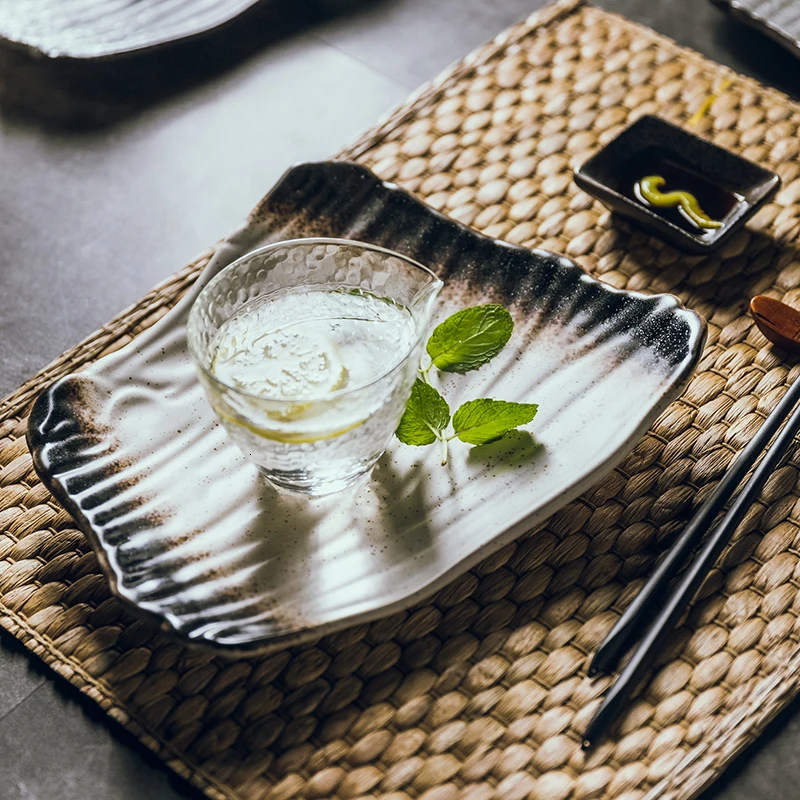 

Керамическая посуда суши блюда сашими закуски тарелка креативный Oyster Shell блюдо японский ресторан