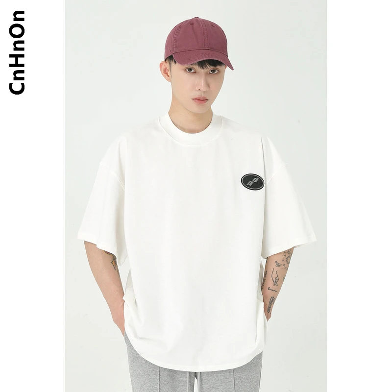

New Summer Personality Fashion Loose Simple T-shirt Male M1-I-T035