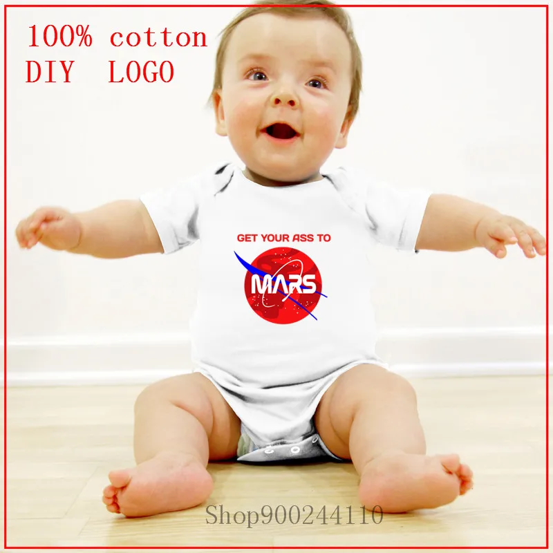 Боди с принтом забавные попы на Марс Одежда для новорожденных девочек и