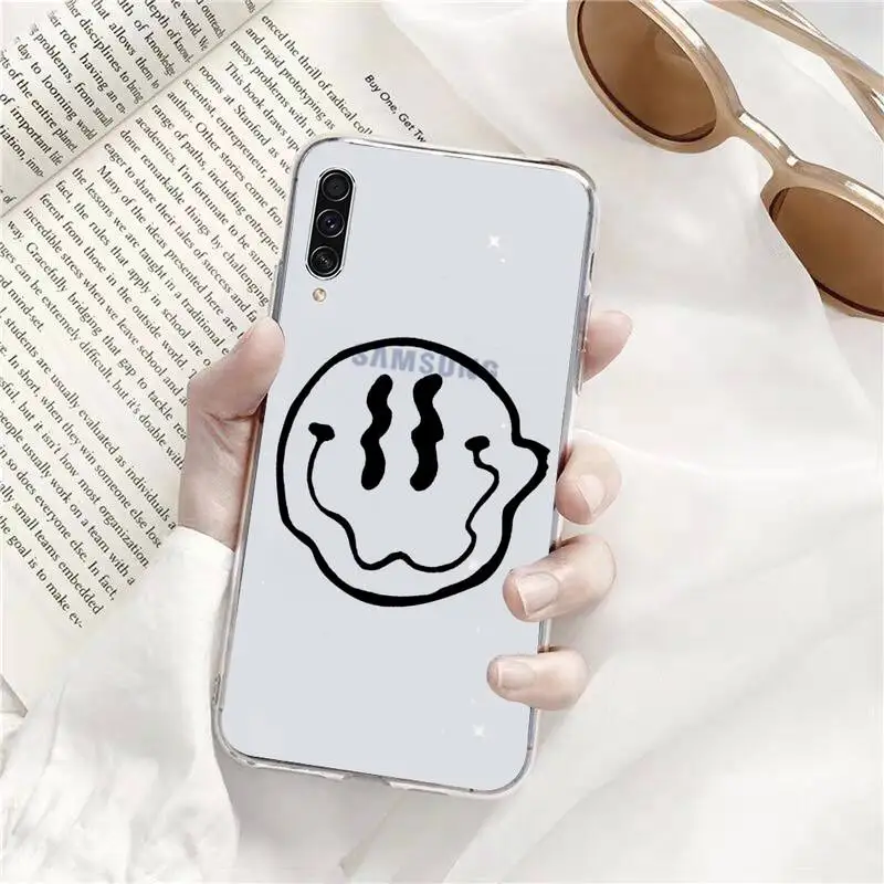 

Funny cute smiley expression Phone Case Transparent for Samsung A71 S9 10 20 HUAWEI p30 40 honor 10i 8x xiaomi note 8 Pro 10t 11