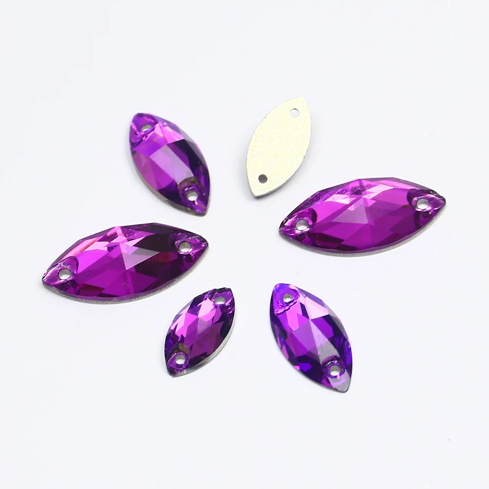 50 шт. кристаллическое Украшение конский глаз камень шить на Стразы 2 отверстия