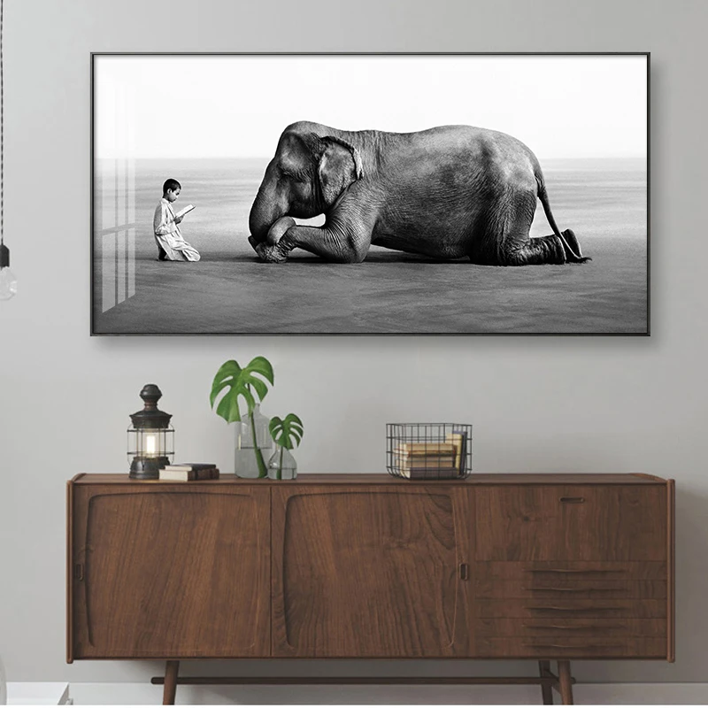 

Buddha Modern Canvas Painting Nordic Posters And Prints Zen Home Decoration Elephant religion Art Wall Picture For Living Room