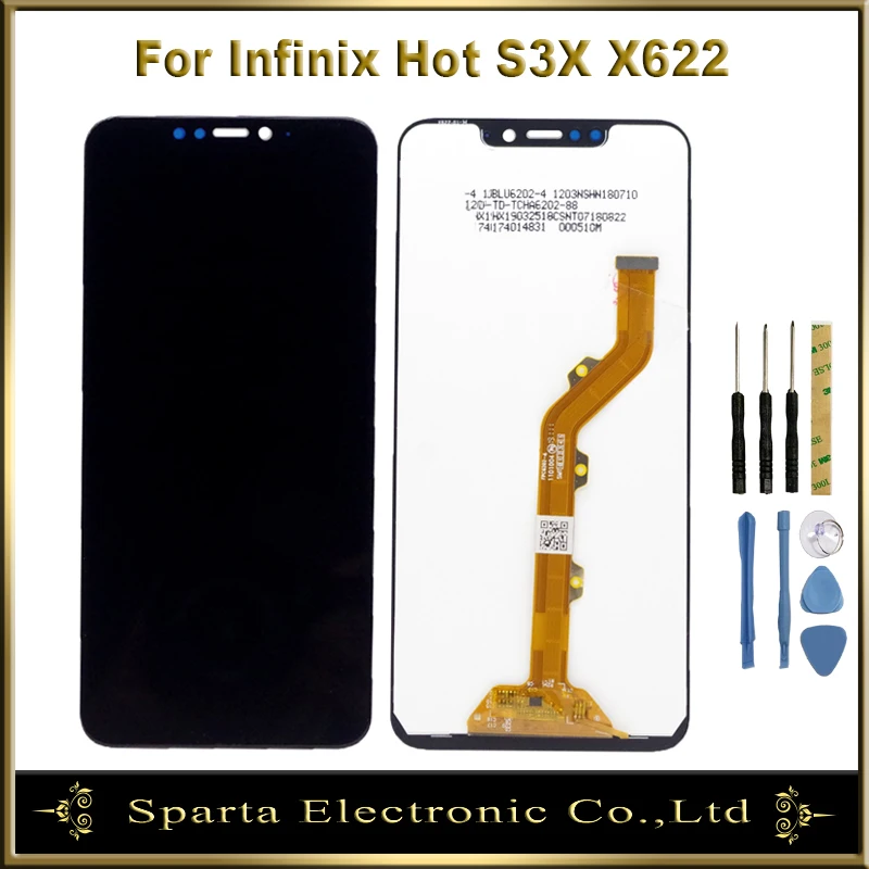 Протестированный ЖК дисплей для Infinix Hot S3X X622 с сенсорным экраном полный в