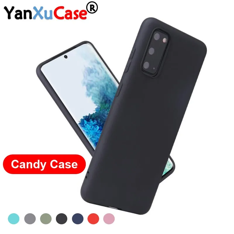 

100Pcs Wholesale Candy Phone Case For Samsung Note20 Ultra 10 Plus 9 8 Matte Soft Silicone Cover For Samsung S20 Ultra S10 S9 S8