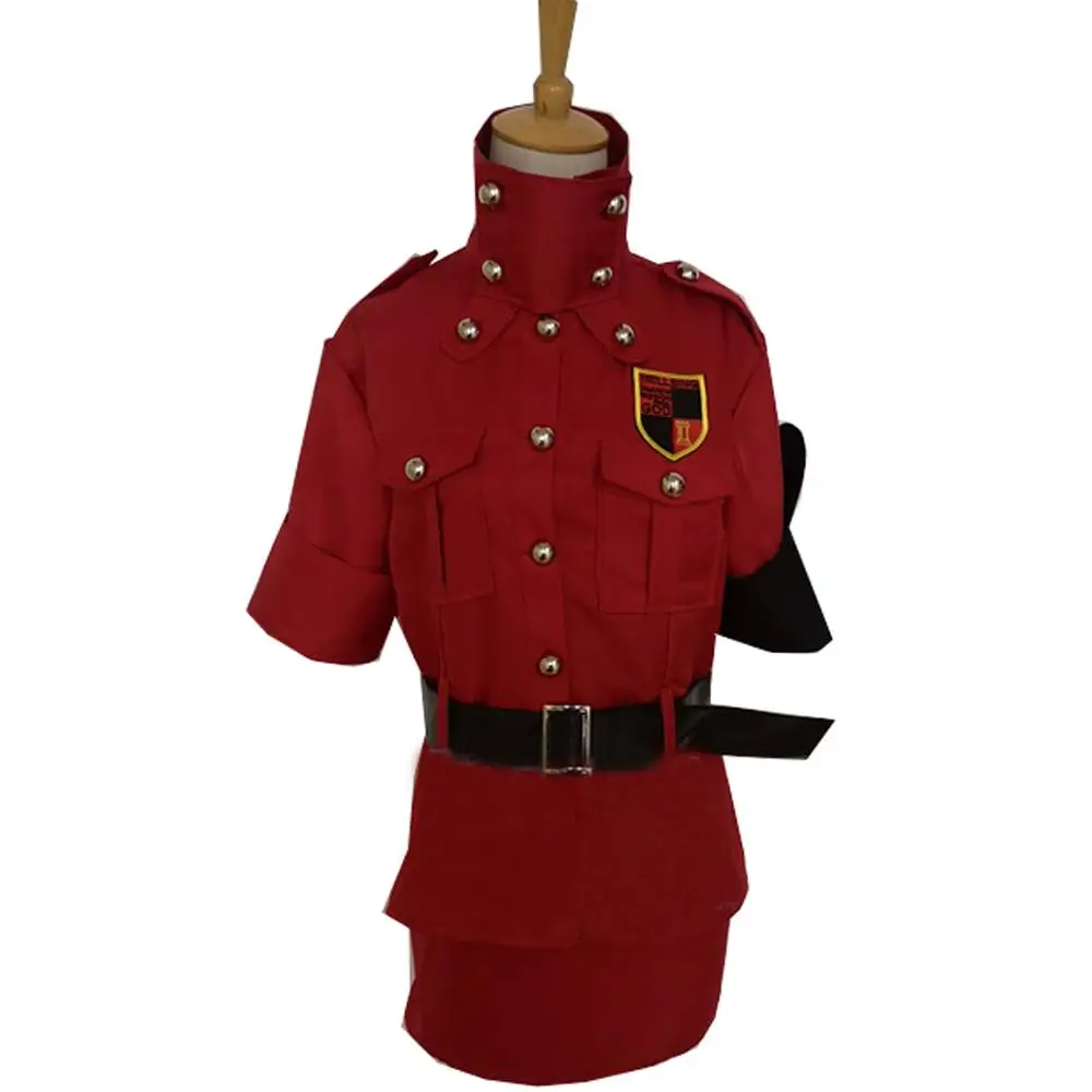 

2020 Hellsing Cosplay Seras Victoria Burgundy Red Costume Vampire Demon Uniform