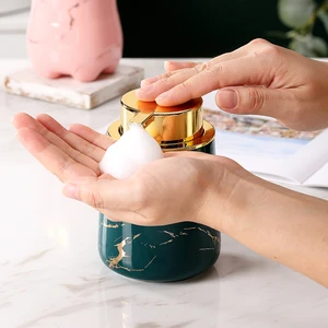 washing press bottle foam, light luxury ceramic, bottled bottle, emulsion bath, bottle cleansing cream, mousse foaming bottle.