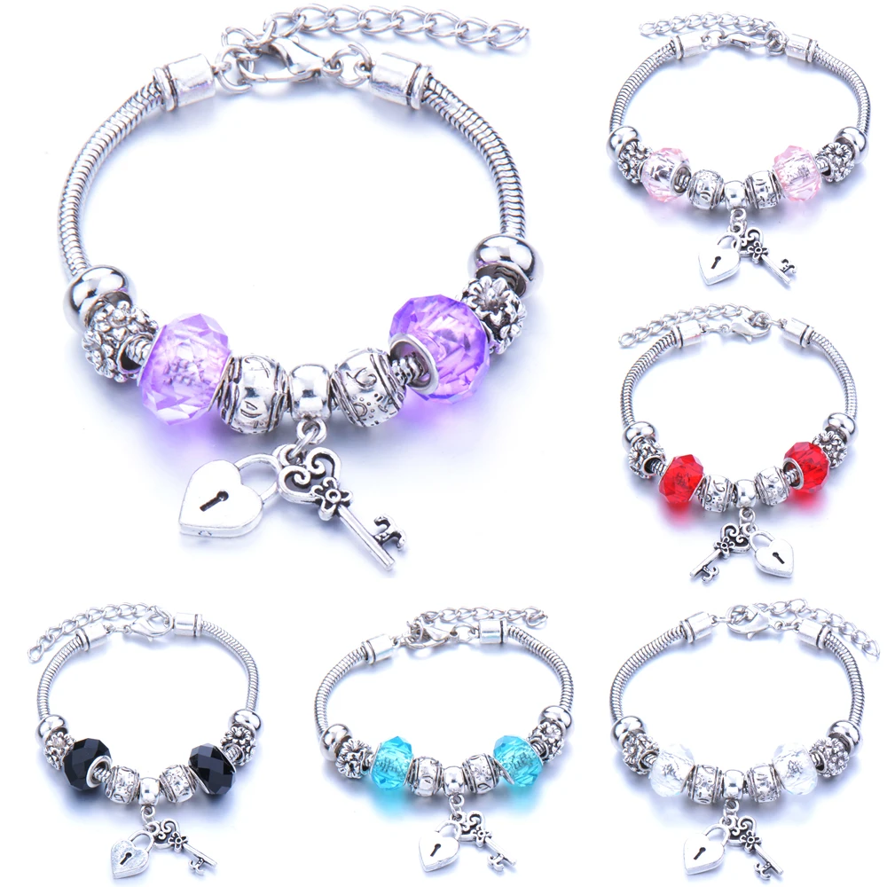 Античные оригинальные очаровательные браслеты в форме сердца для женщин