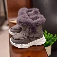 2021 fashion new winter kids snow shoes girls boots infant boots warm plush outdoor furry cotton shoes baby comfort kids cotton