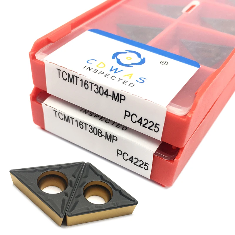 

TCMT16T304 TCMT16T308 MP PC4225 Carbide Inserts High Quality CNC Lathe Tools Turning Tool TCMT Blade CNC Cutting Tool For Steel