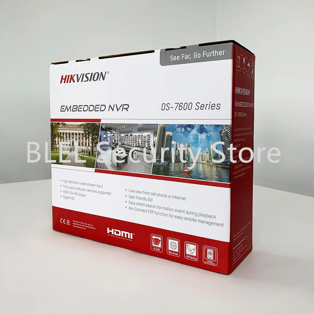 

Hikvision POE NVR DS-7616NI-K2/16P 16CH H.265 12MP POE NVR for IP Camera Support Two way Audio Hik-CONNECT Security Surveillance