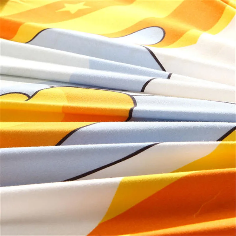 Disney Cartoon Winnie Pooh Piglet Tigger Bedding Set Queen Size Duvet Cover set for kids flat Sheet Bedspread birthday gift hot | Дом и сад