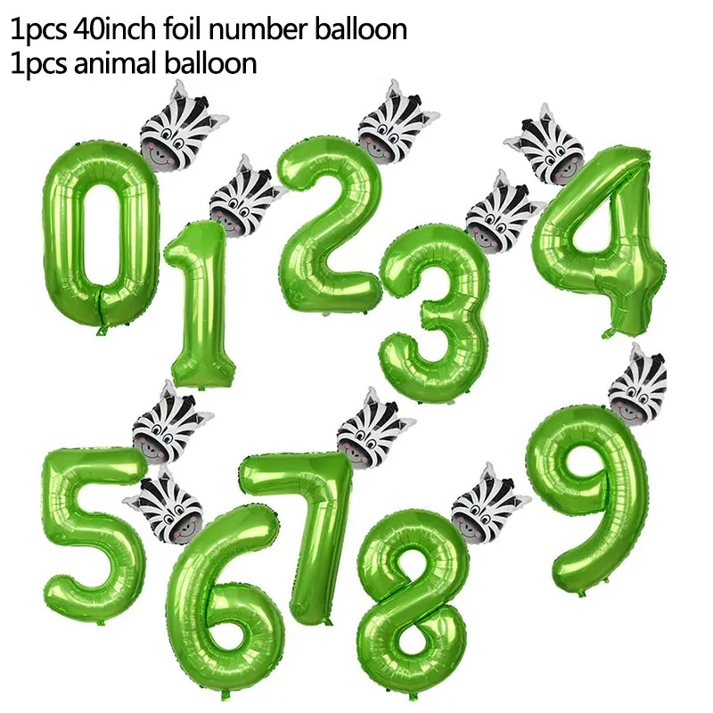 M zebra-foil-balloon 1 Набор, 32 дюйма, цифра, фольга, шар, корона, рисунок 0-9, на день рождения, свадьбу, помолвку, для детей, на день рождения, на вечеринку, украшение, шары, товары - Цвет: M zebra-foil-balloon