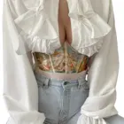 Корсет женский эластичный, винтажный, с рисунком маслом, Y2k