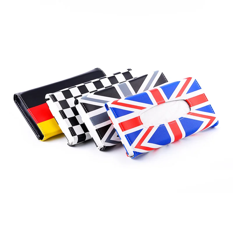 

Car Sun Visor Leather Tissue Box Hanging Paper Pumping For MINI Cooper ONE Car Accessories Interior Styling Decoration
