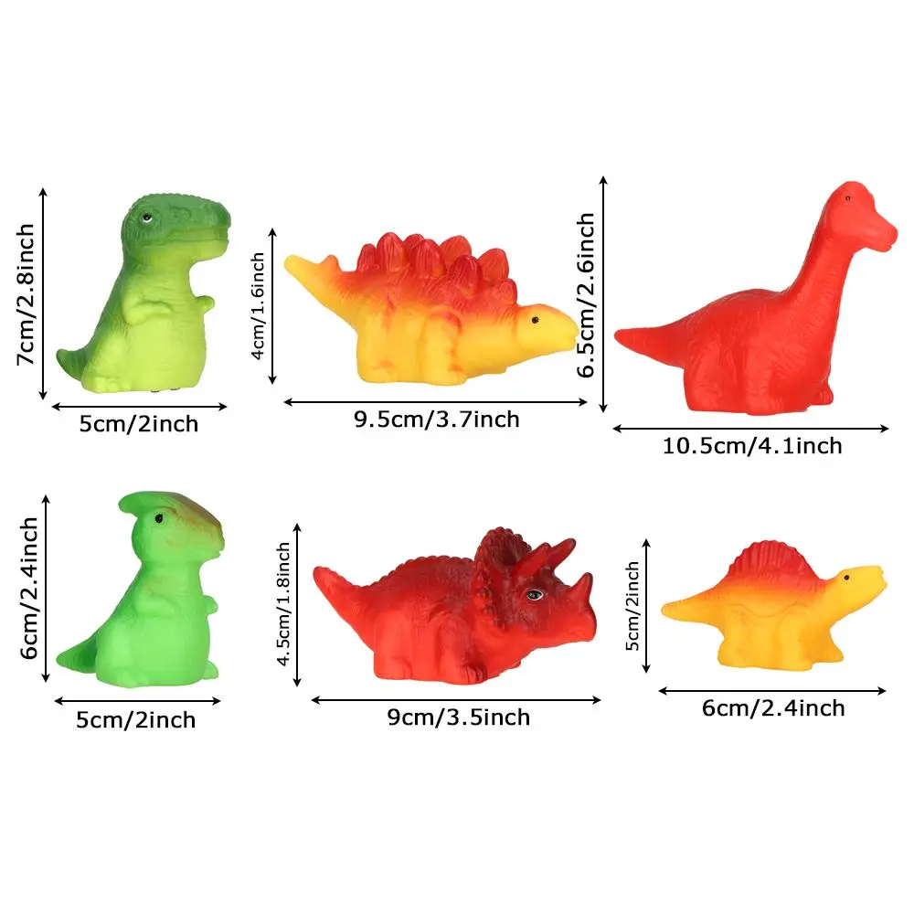 1 Pc Bath Floating Toy Floating Toys for Toddlers Flashing Color Changing Light in Water Baby Bathtub Rubber Dinosaurs Toys