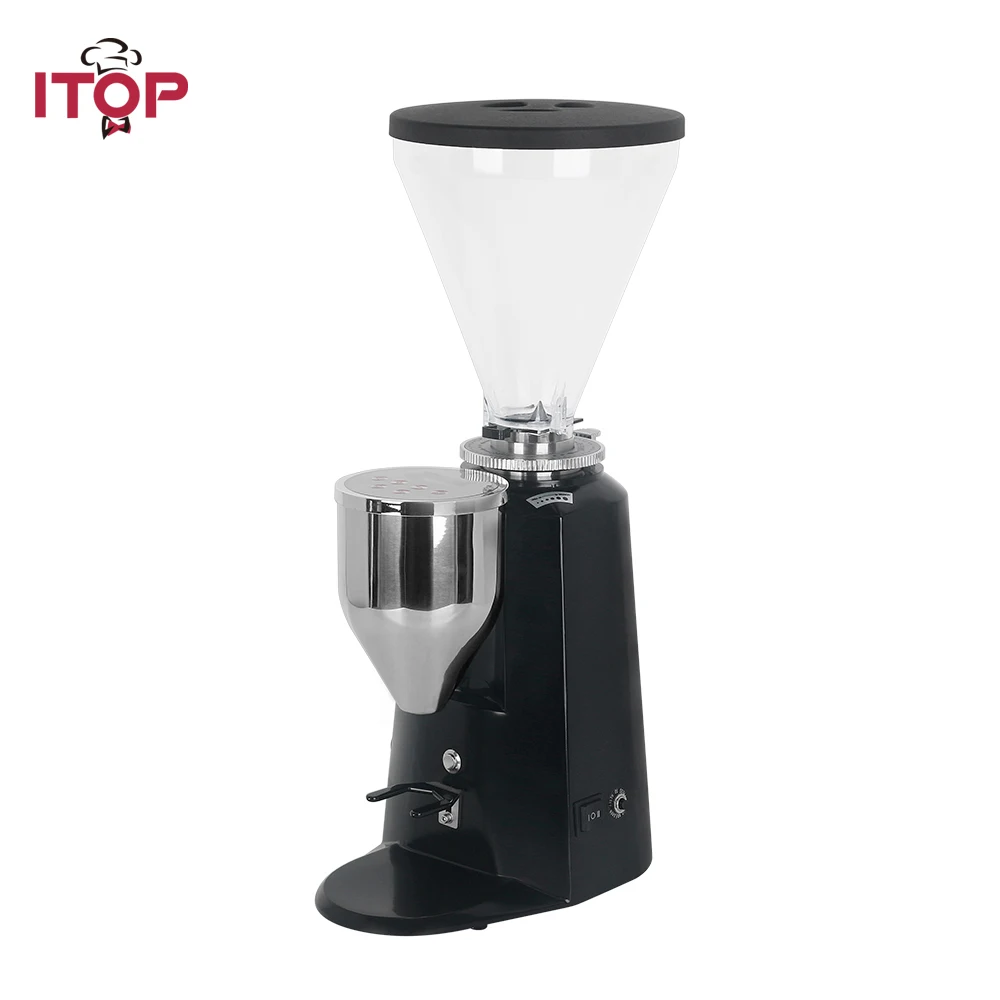 ITOP Electric Quantitative Coffee Bean Grinder 64mm Flat Blade Used For Italian And Hand-made Commercial Milling Machine | Бытовая