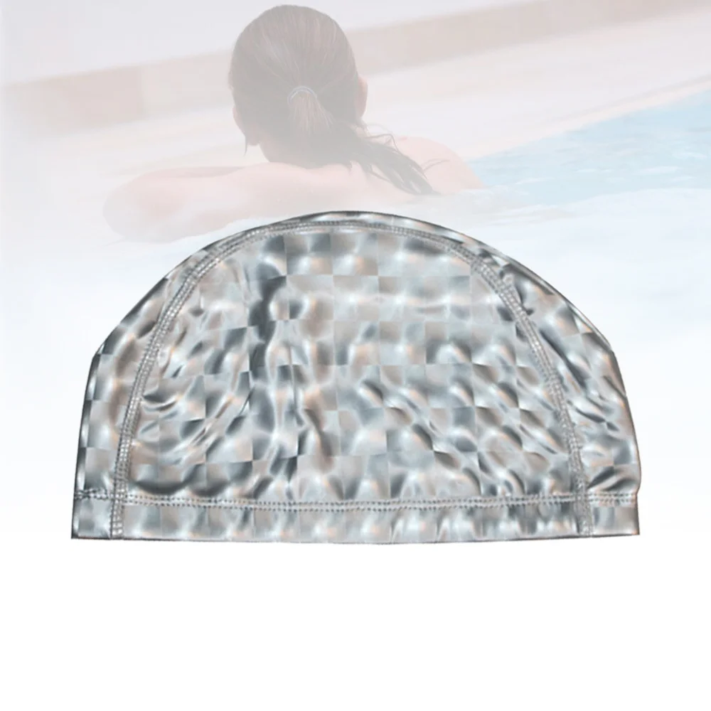 

Elastic Waterproof PU Swim Hat Protect Ears Breathable Sports Swimming Cap for Men Women(Yellow)