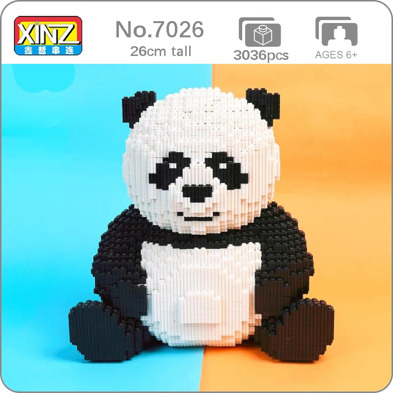 

CB 8009 Cartoon China Bear Cat Panda Wild Animal Pet 3D Model DIY Mini Magic Blocks Bricks Building Toy For Children No Box
