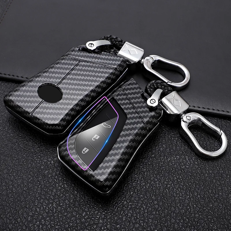 

ABS Carbon Fiber Car Remote Key Case Cover Holder For Lexus IS ES GS GX LS500H NX RX LX LC RC 200 250 570 2018 2019 Accessories
