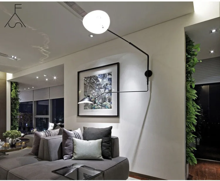 Kopen Industriële Dawn Spider Serge Mouille Wandlamp Met Schakelaar Swing Arm Binnenverlichting Slaapkamer Eetkamer/Kleedkamer Studie Badkamer