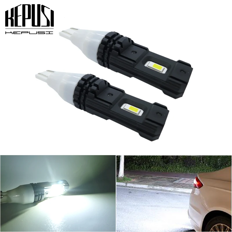 

2 шт., Сверхъяркие Автомобильные светодиодные лампы T15 W16W 921 912 1200Lm CANBUS без ошибок OBC