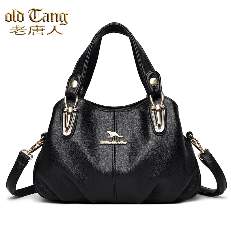 

High Quality Leather Women's Handbags Purses Ladies Shoulder Bags for Women 2021 Luxury Brand Designer Vintage Ladies Tote Bag