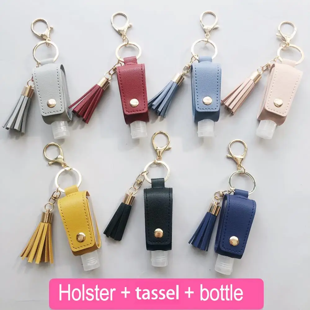 Дезинфицирующее средство для рук кожаный брелок держатель дорожная бутылка