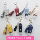 Дезинфицирующее средство для рук, кожаный брелок-держатель, дорожная бутылка, многоразовый контейнер 30 мл, откидная многоразовая бутылка с кисточкой, брелок-переноска