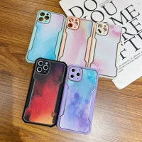 luxury water colors skin feel glue back cover case for apple iphone 11 12 pro max mini x xs max se 2020 7 8 plus xr cover