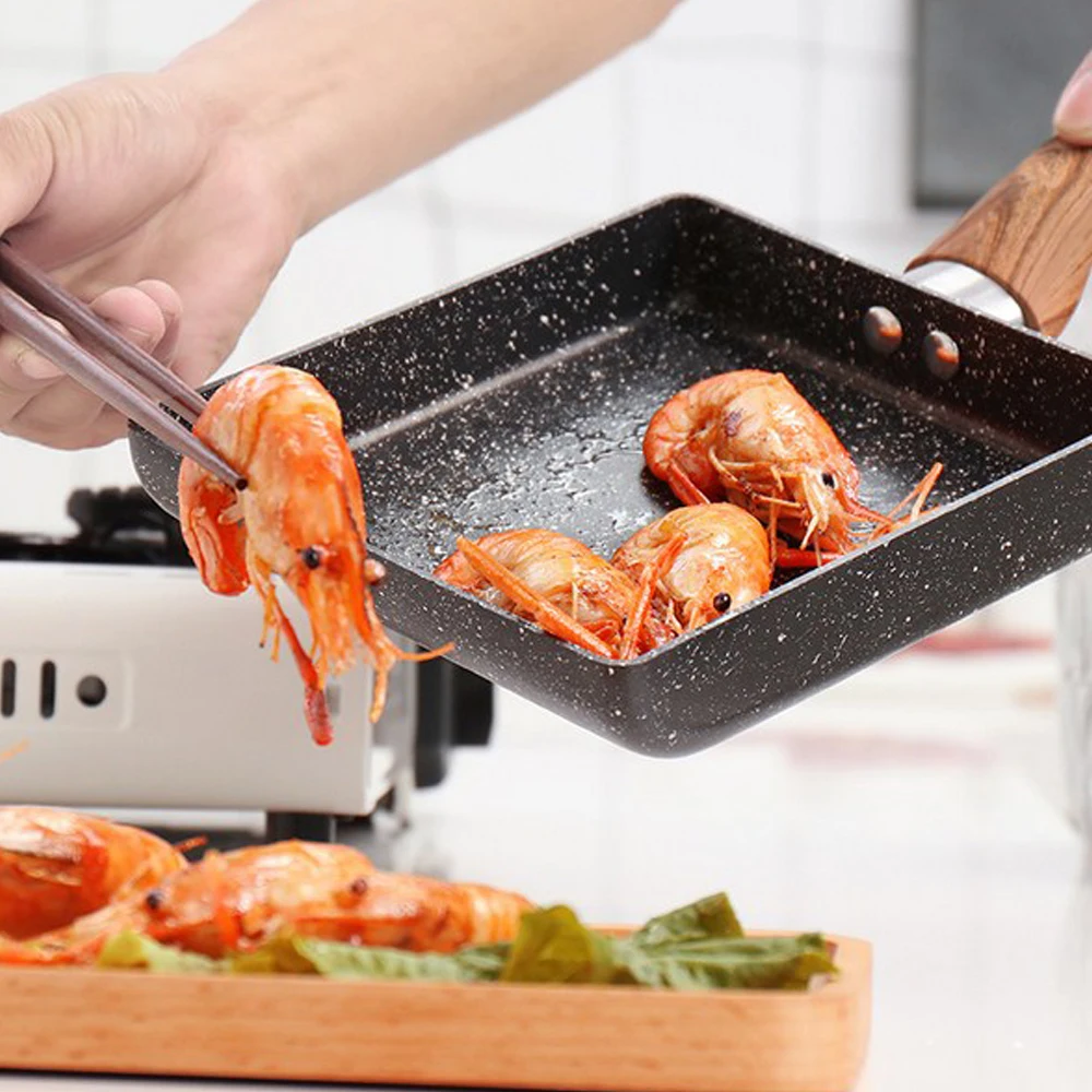 Мини антипригарная японская сковорода тамагояки гриль надежная посуда подходит