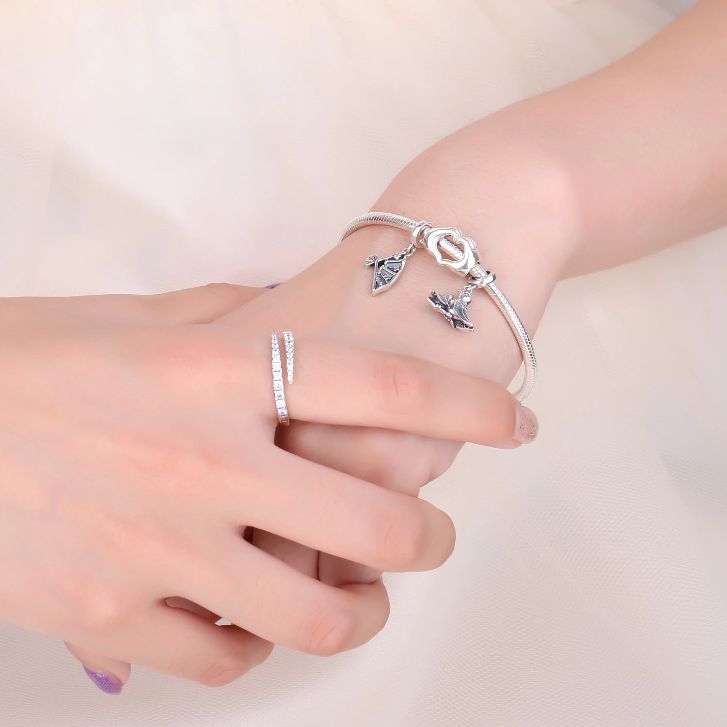 JewelryPalace 925 Sterling Silver Traditional Folding Chinese Fan Charm 2018 New Hot Sale Beautiful Gift For Mother And Daughter | Украшения