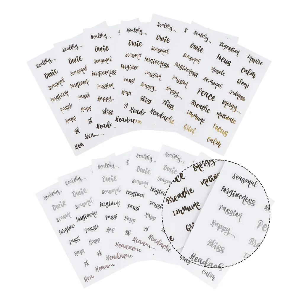 

18 Sheets DIY Bottle Stickers Essential Bottle Labels Cosmetic Bottle Tags