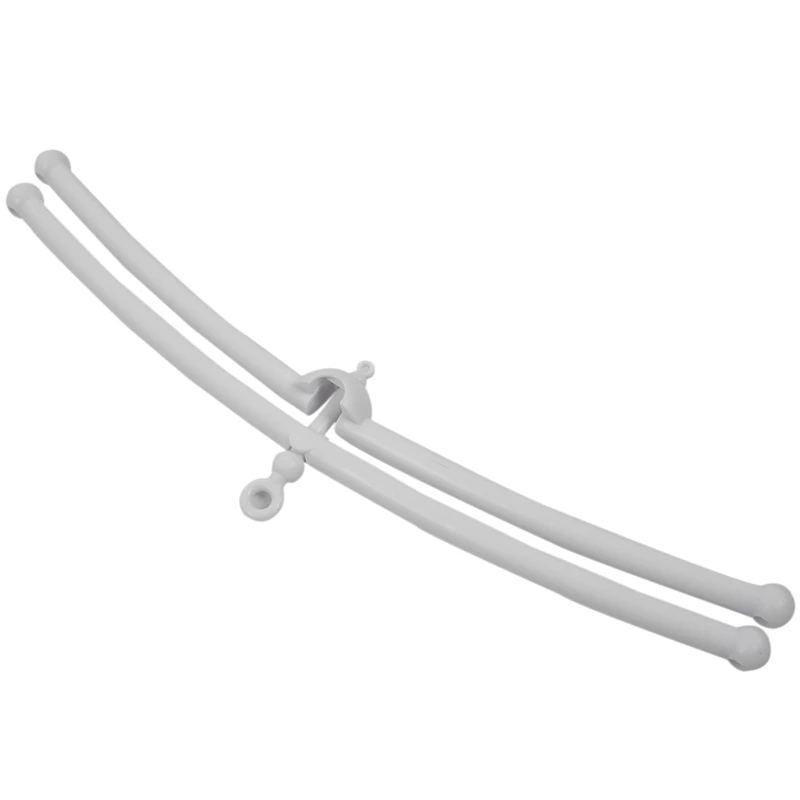 

White Baby Crib Mobile Bed Bell Toy Holder Arm Bracket + Wind-up Music Box